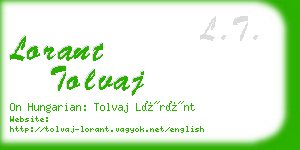 lorant tolvaj business card